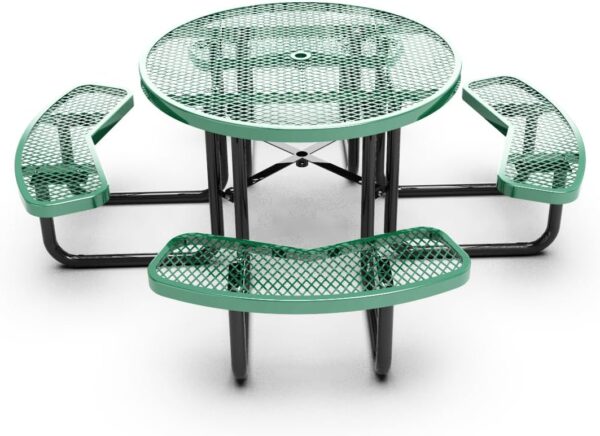 Expanded Metal 46" Round Picnic Table