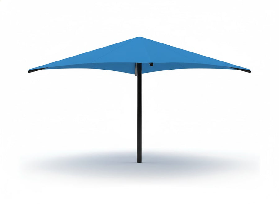Single Post Pyramid Roof Shade Structure | Shade Canopy | WillyGoat ...