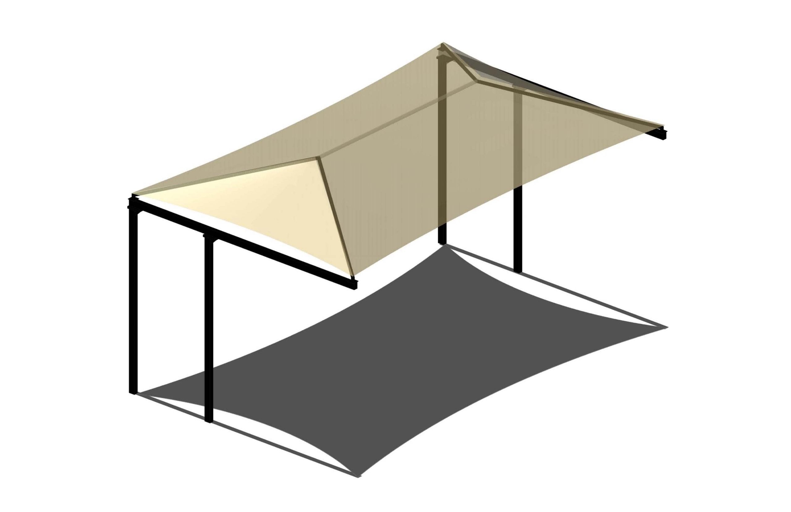 Semi Cantilever Hip Shade Structure