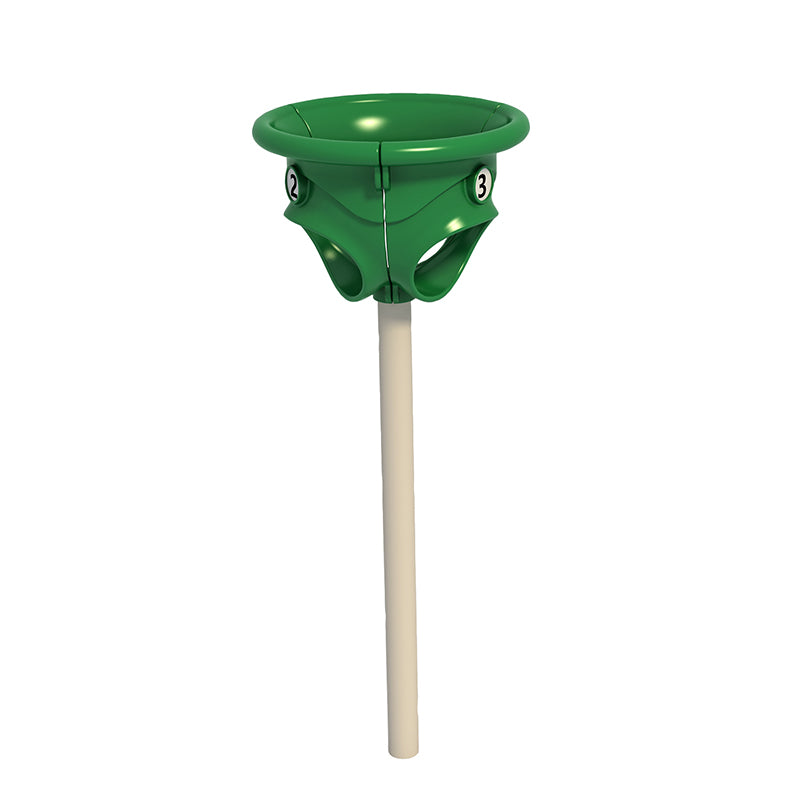 Wise Toss freestanding toss game in green with numbered outlets