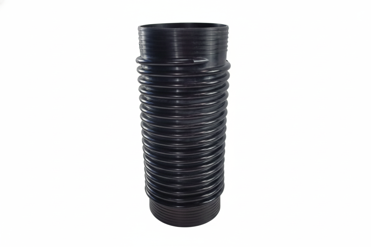 Black flexible ribbed rubber Spring Rider Boot Replacement for playground spring riders and seesaws, durable and weather-resistant.