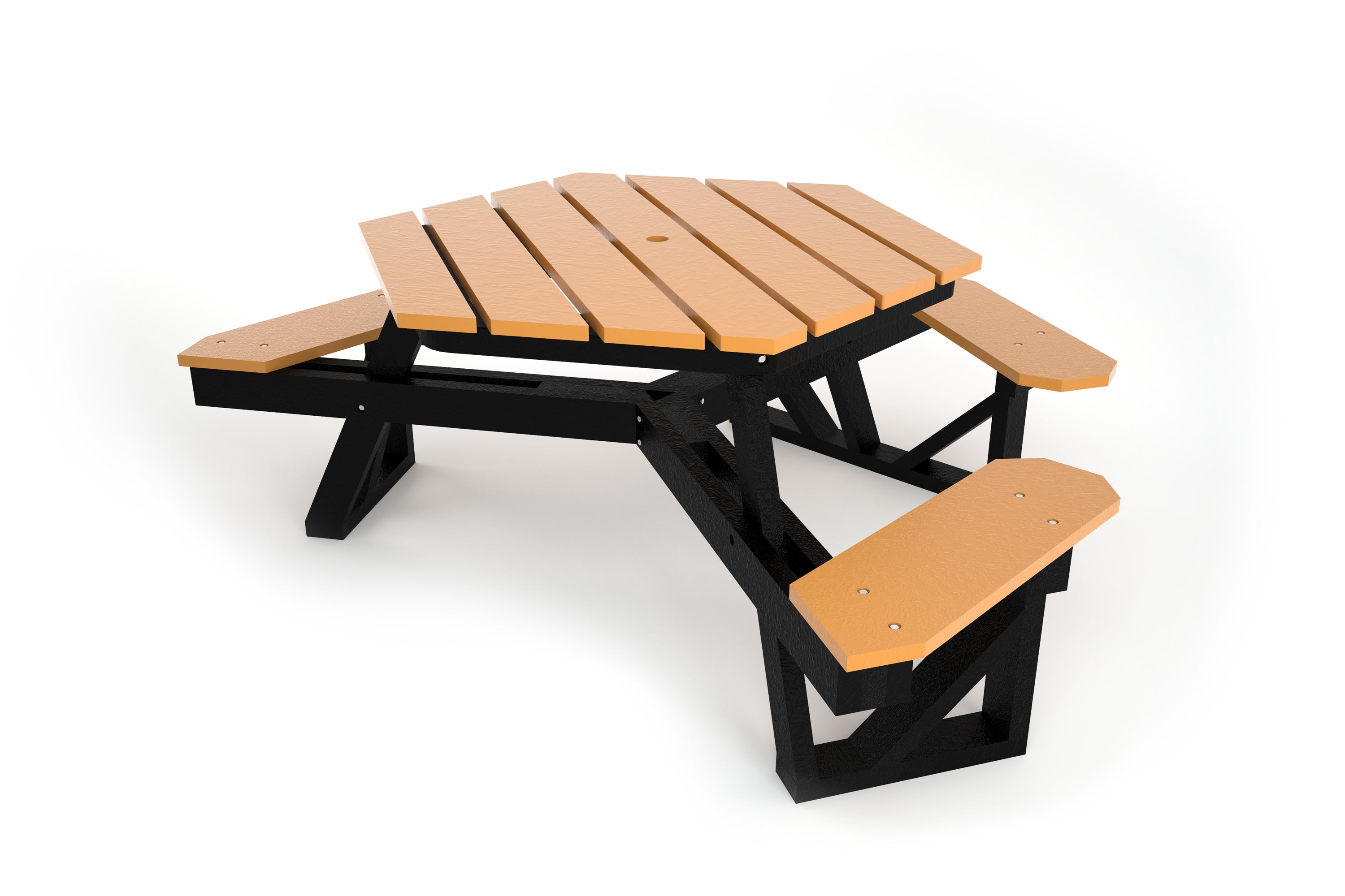 Hex Recycled Plastic Picnic Table | WillyGoat Playgrounds