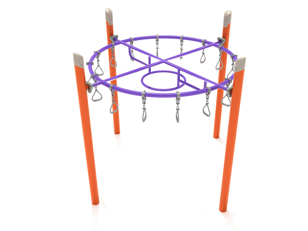 Single Post Circle Overhead Swinging Ring Ladder | WillyGoat Playgrounds
