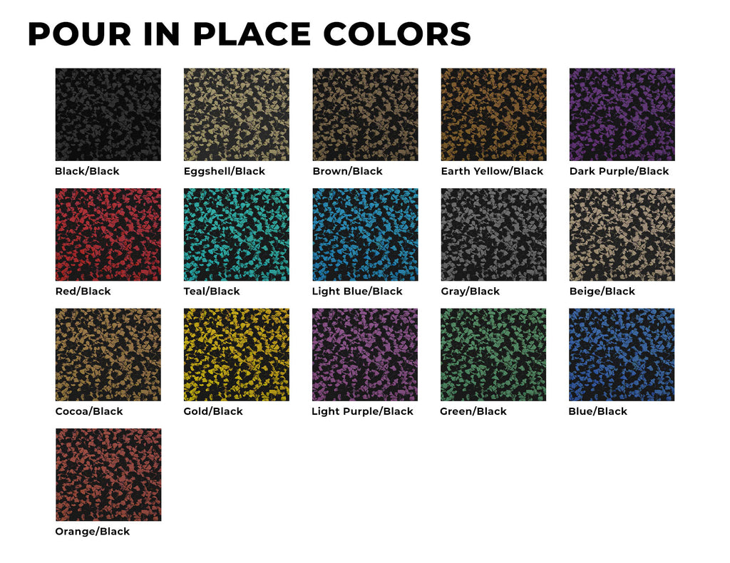 Four Place Color Pour-In-Place Rubber Surfacing | WillyGoat Playgrounds