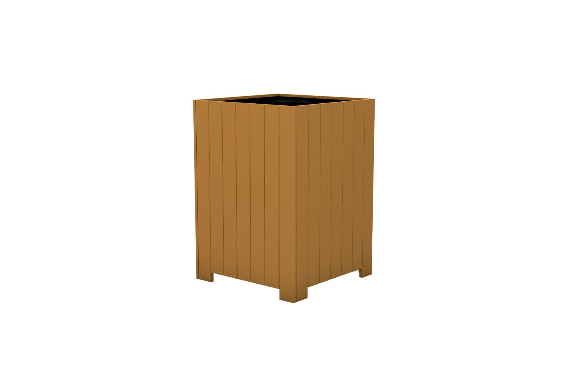 Standard Square Recycled Plastic Trash Receptacle