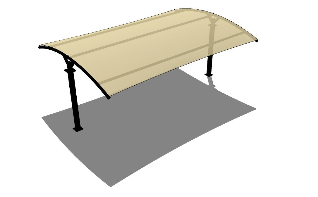 Arched T-Post Cantilever Shade Structure