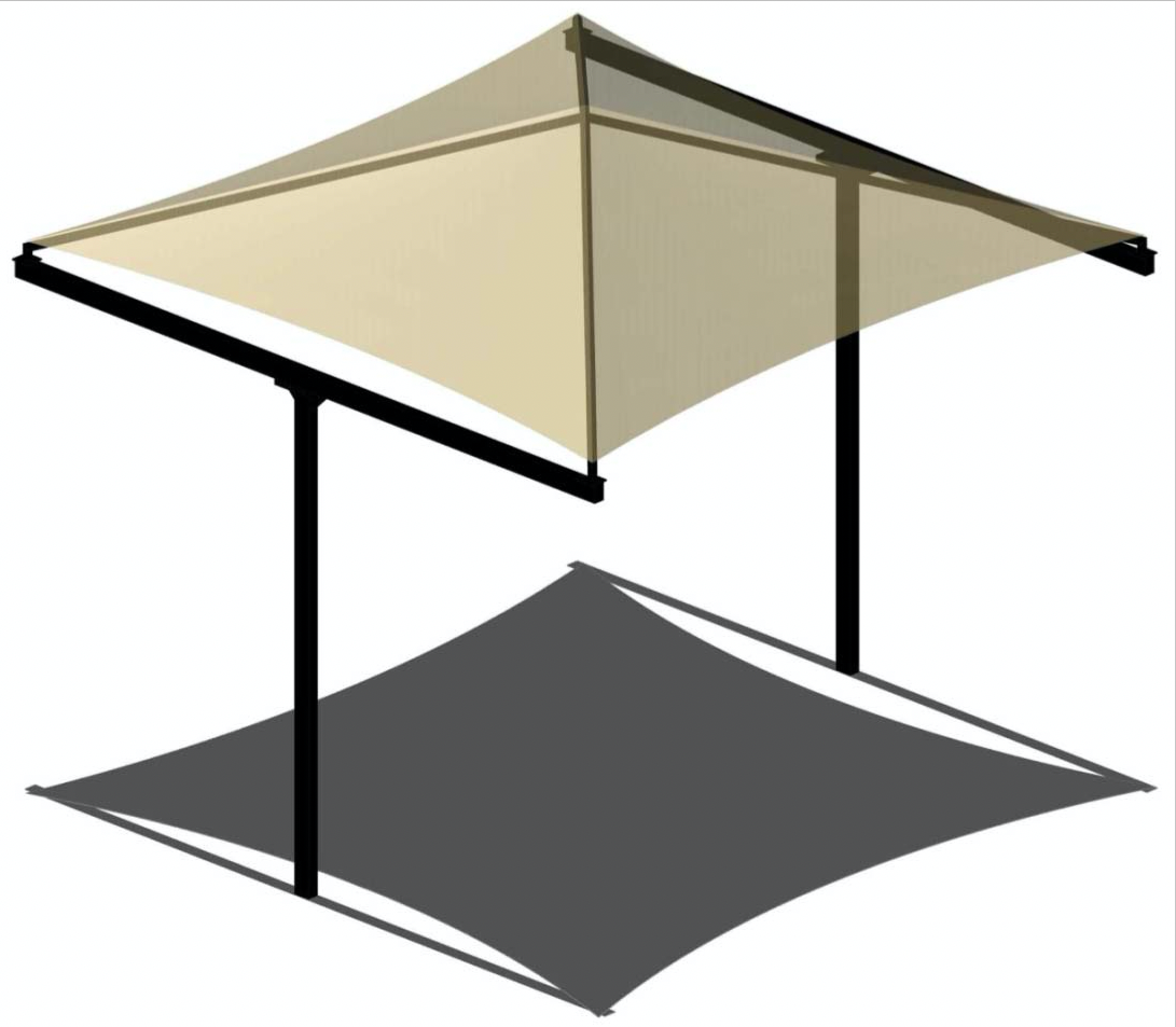 T-Post Pyramid Shade Structure