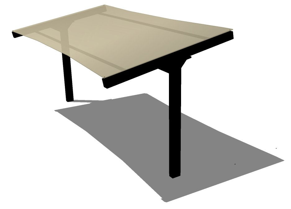 T-Post with Single Slope Roof Shade Structure
