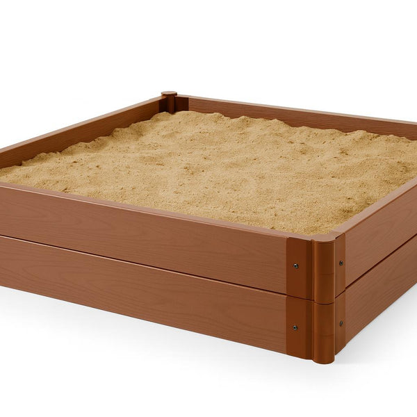 Tool-Free Classic Sienna Composite Square Sandbox Kit | WillyGoat Playgrounds Tool-Free Classic Sienna Composite Square Sandbox Kit | WillyGoat Playgrounds