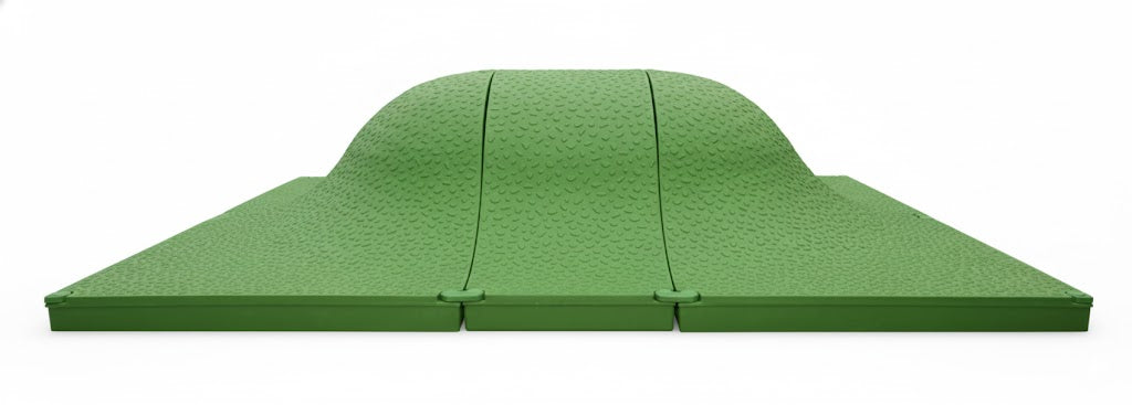 Snug Play Mini Mound green textured interactive play equipment with smooth curved climbing surfaces for creative outdoor play