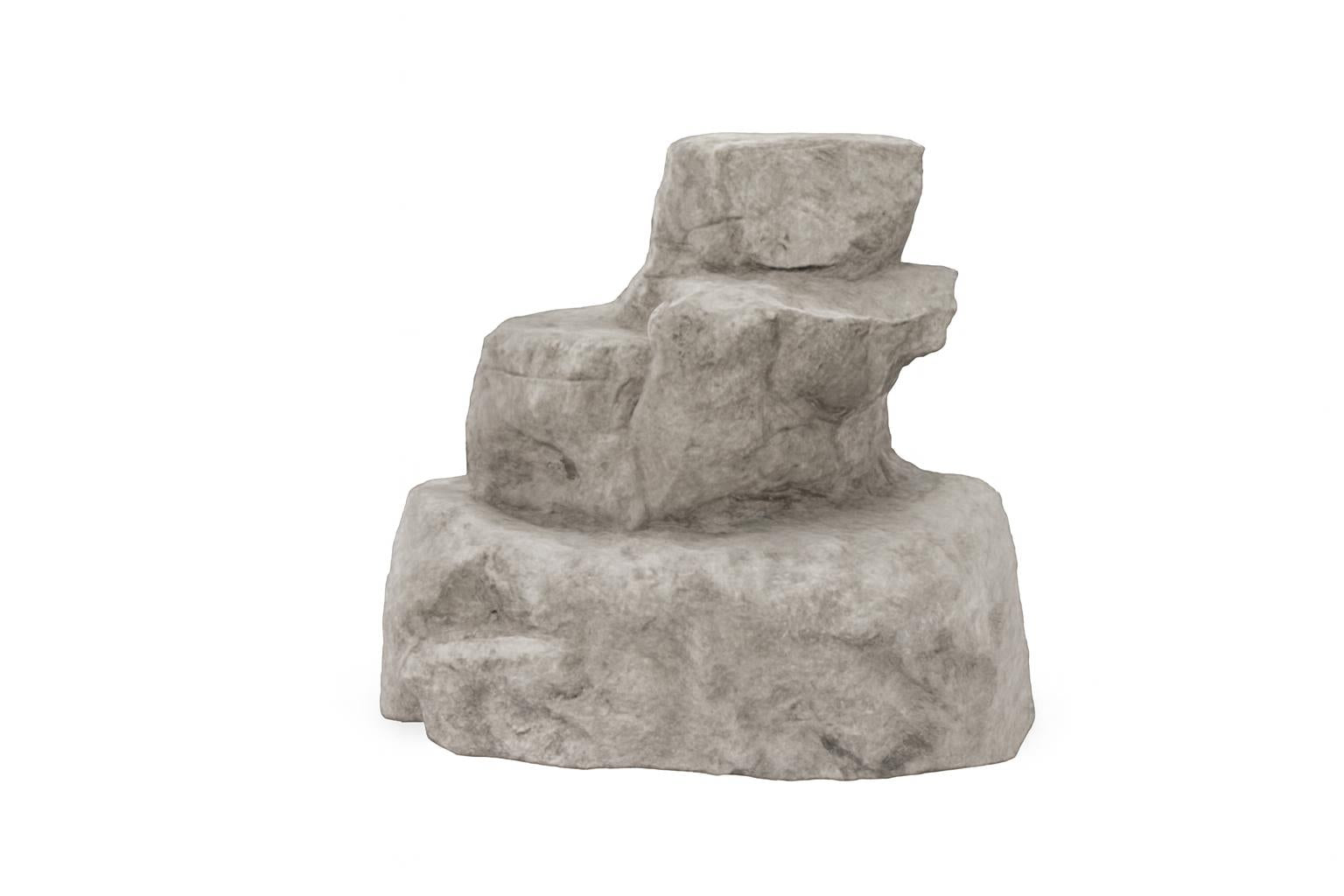 Horseshoe Bend Climbing Boulder with multi-tiered terraced and near-vertical climbing faces surrounded by greenery