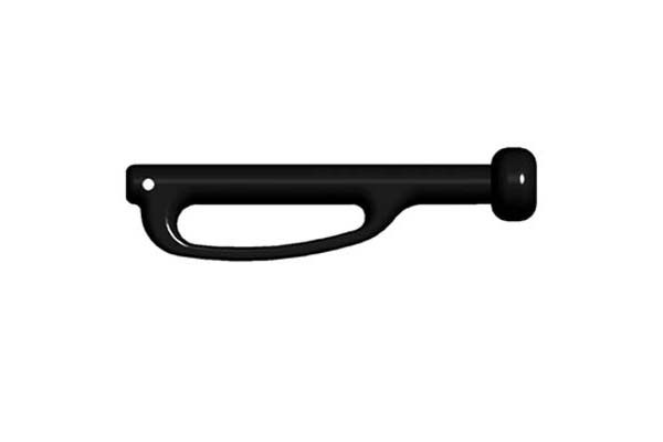 Black ergonomic mallet with rounded head designed for Harmony Park musical instruments, featuring a comfortable grip and durable build.