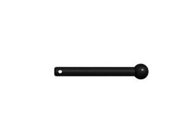 Black replacement mallet with round head and ergonomic handle hole designed for Harmony Park outdoor instruments