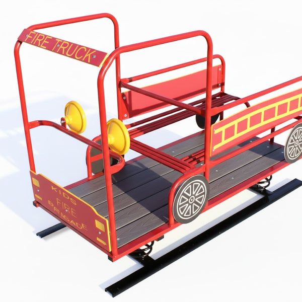 Fire Truck Multi Passenger Spring Rider | WillyGoat Playgrounds