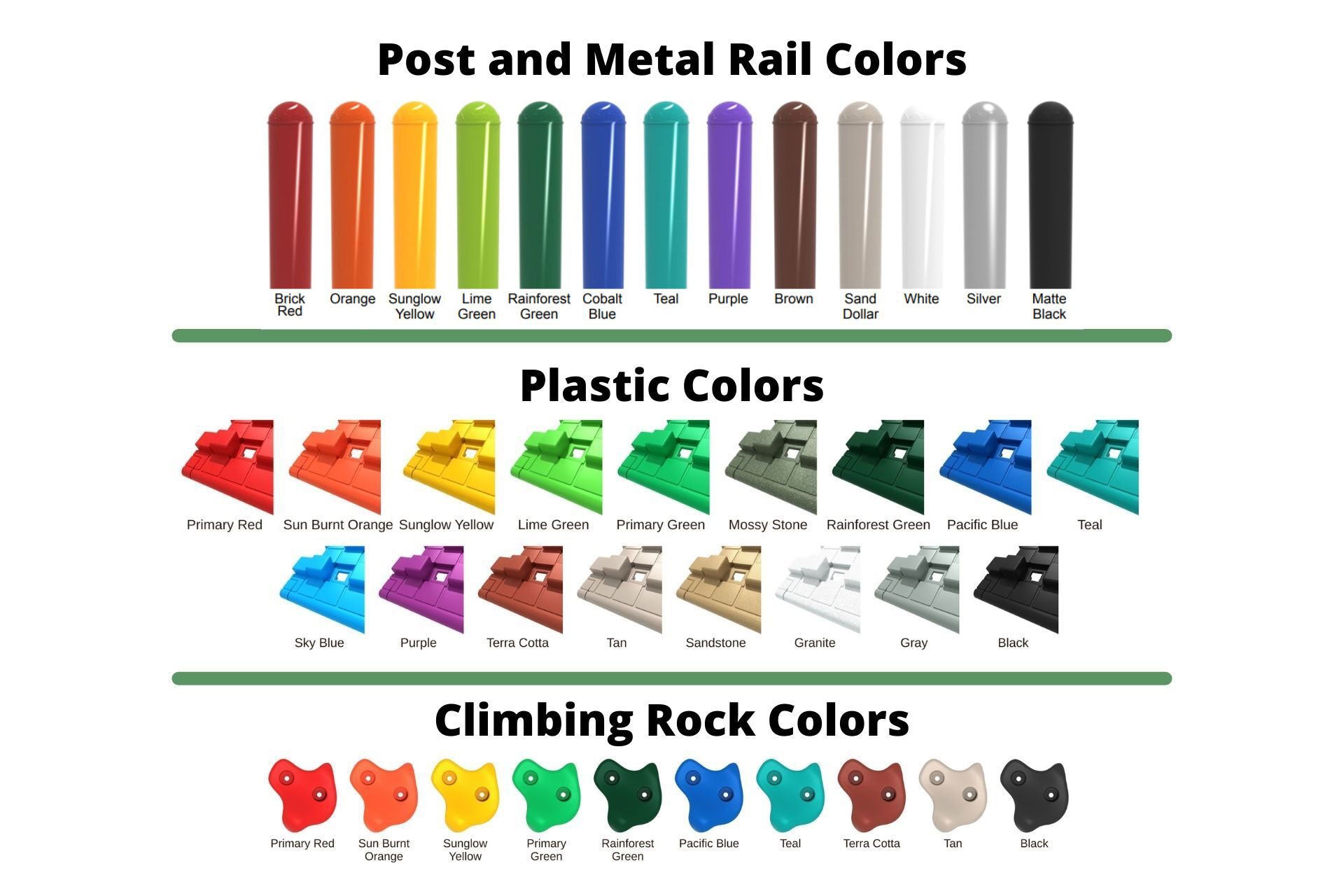 Playground Equipment Color Options