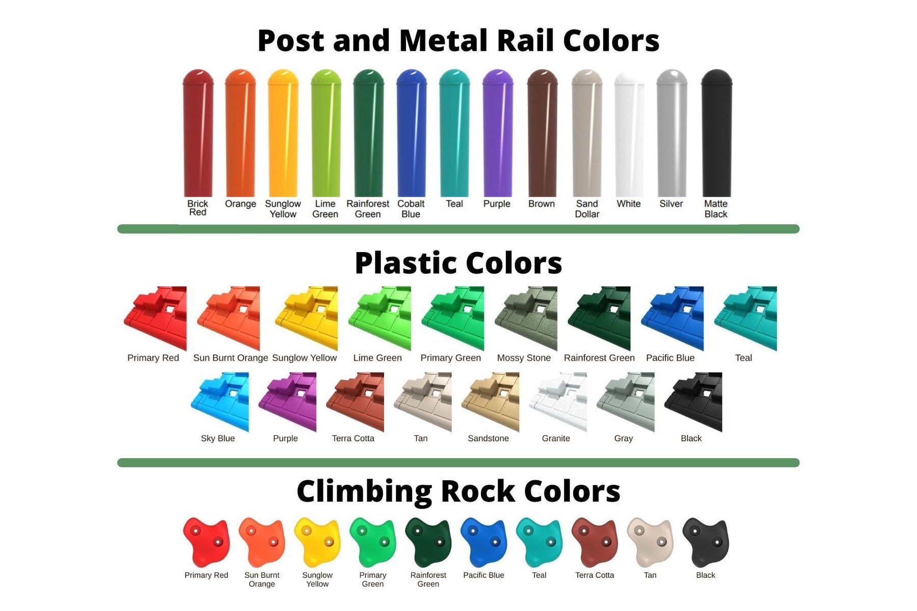 Playground Equipment Color Options