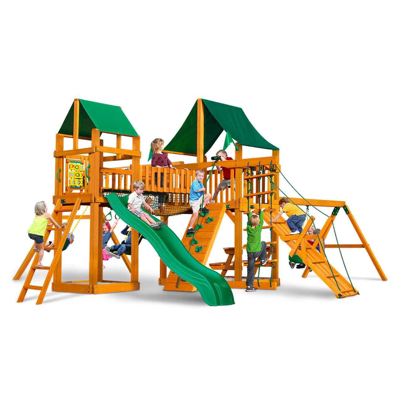 Pioneer Peak Wooden Swing Set | WillyGoat Playgrounds