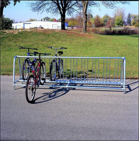 Traditional Double Sided Bicycle Rack Permanent -10 Bicycles