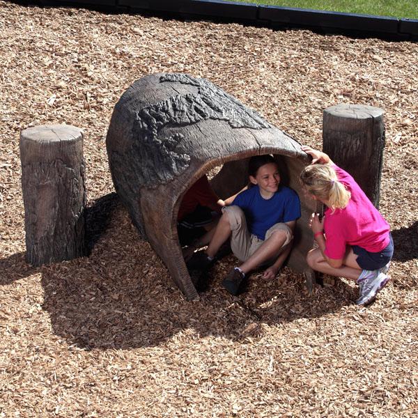 Nature Themed Log Tunnel 4 Foot Playground Climber