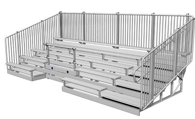 Bleacher Railing ADA Series Galvanized Steel Frame Bleachers | WillyGoat Playgrounds