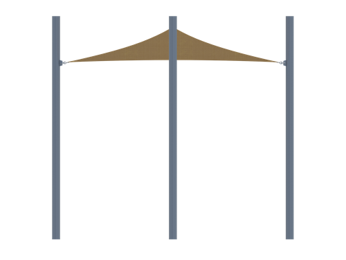 3 Point Sail Shade Structure | WillyGoat Playground & Park Equipment