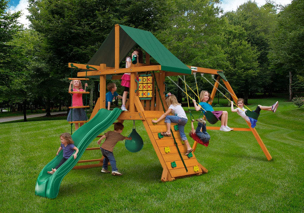 High Point Wooden Swing Set