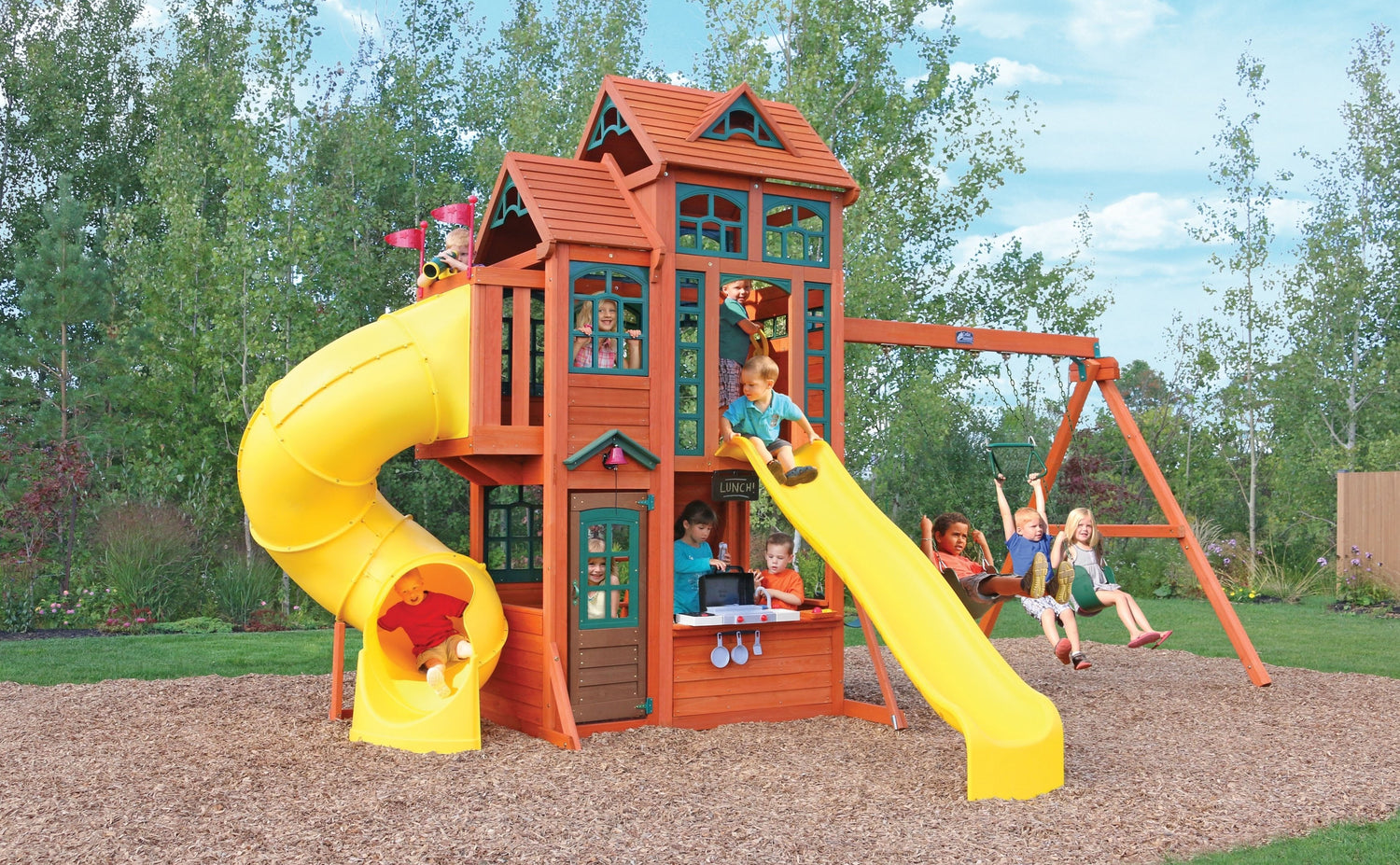 Canyon Ridge Wooden Swing Set WillyGoat Playgrounds