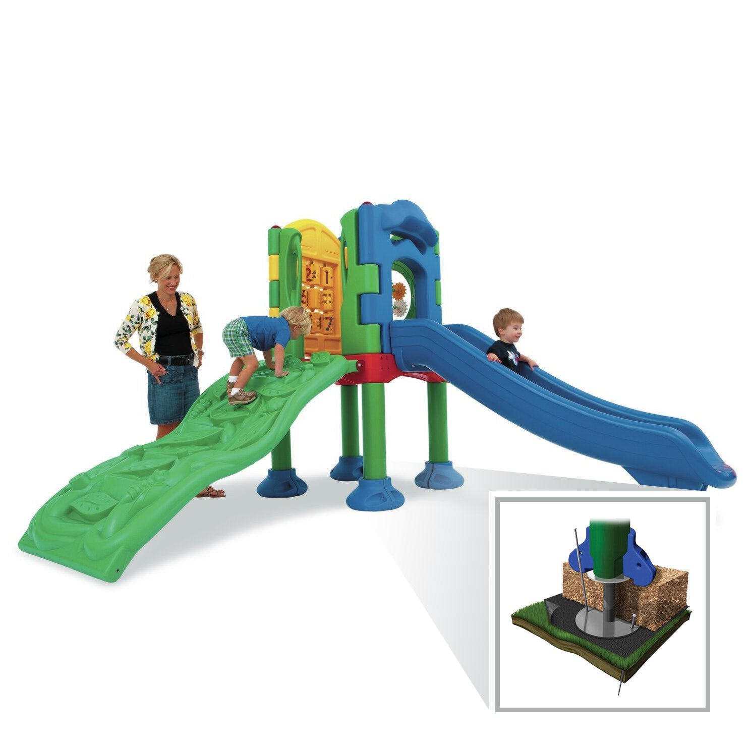 UltraPlay Discovery Hilltop Playground with No Roof for Children | Toddler Playground