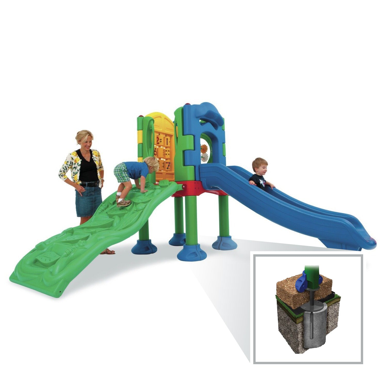 UltraPlay Discovery Hilltop Playground with No Roof for Children | Toddler Playground