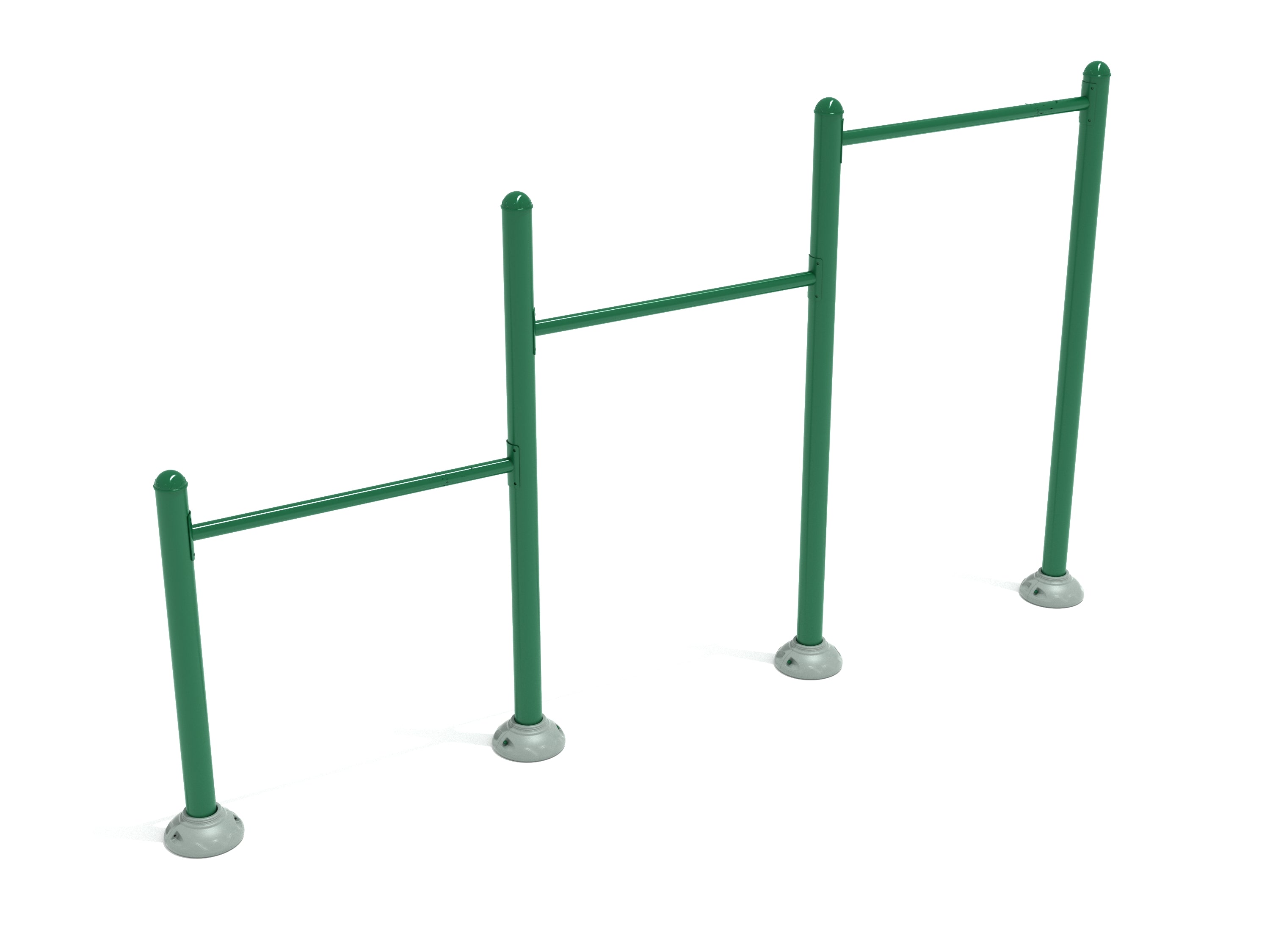 Triple Station Inclined Chin Up Bars WillyGoat Playgrounds