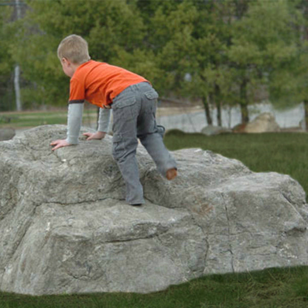 small playground climbing boulders in