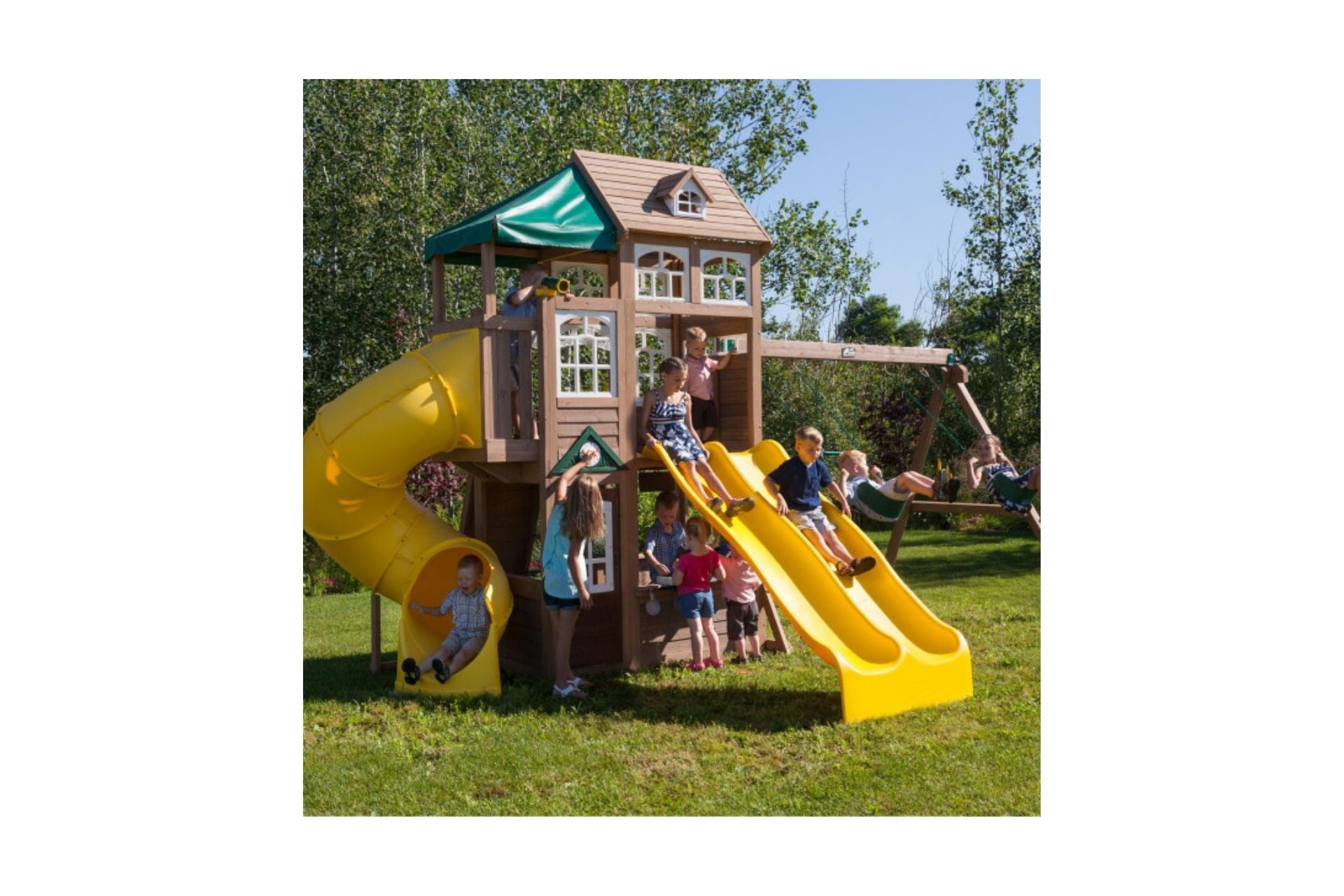 Cedar summit playset store lookout lodge