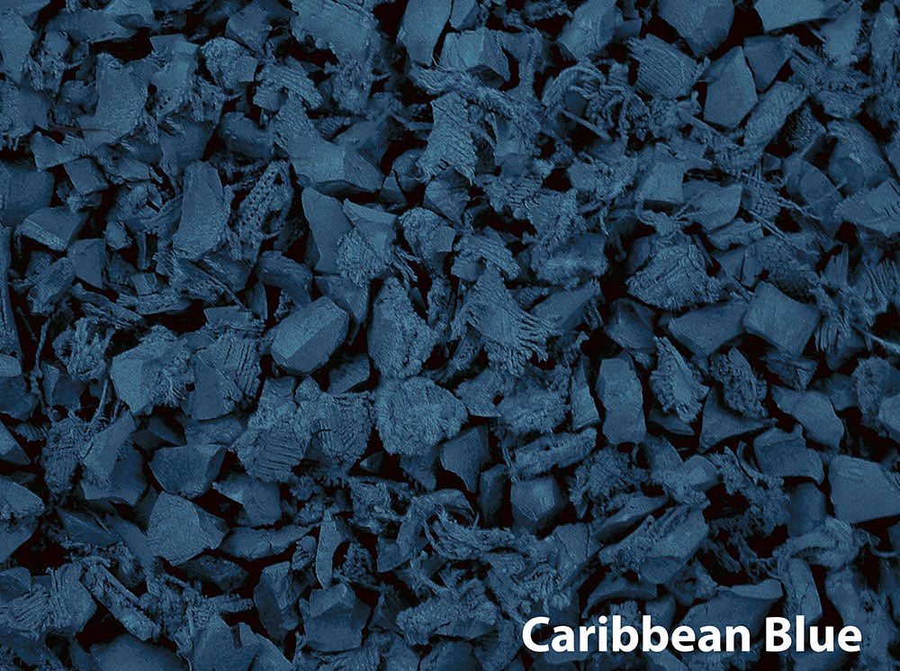 GroundSmart Playground Rubber Mulch by Rubber Mulch: Caribbean blue sand.