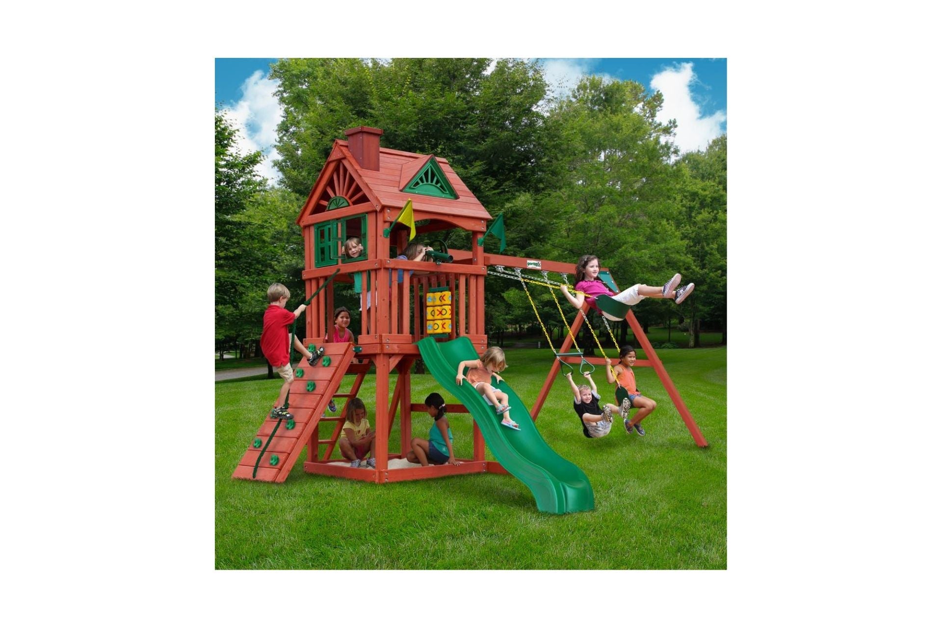 Gorilla playsets nantucket residential best sale wood playset