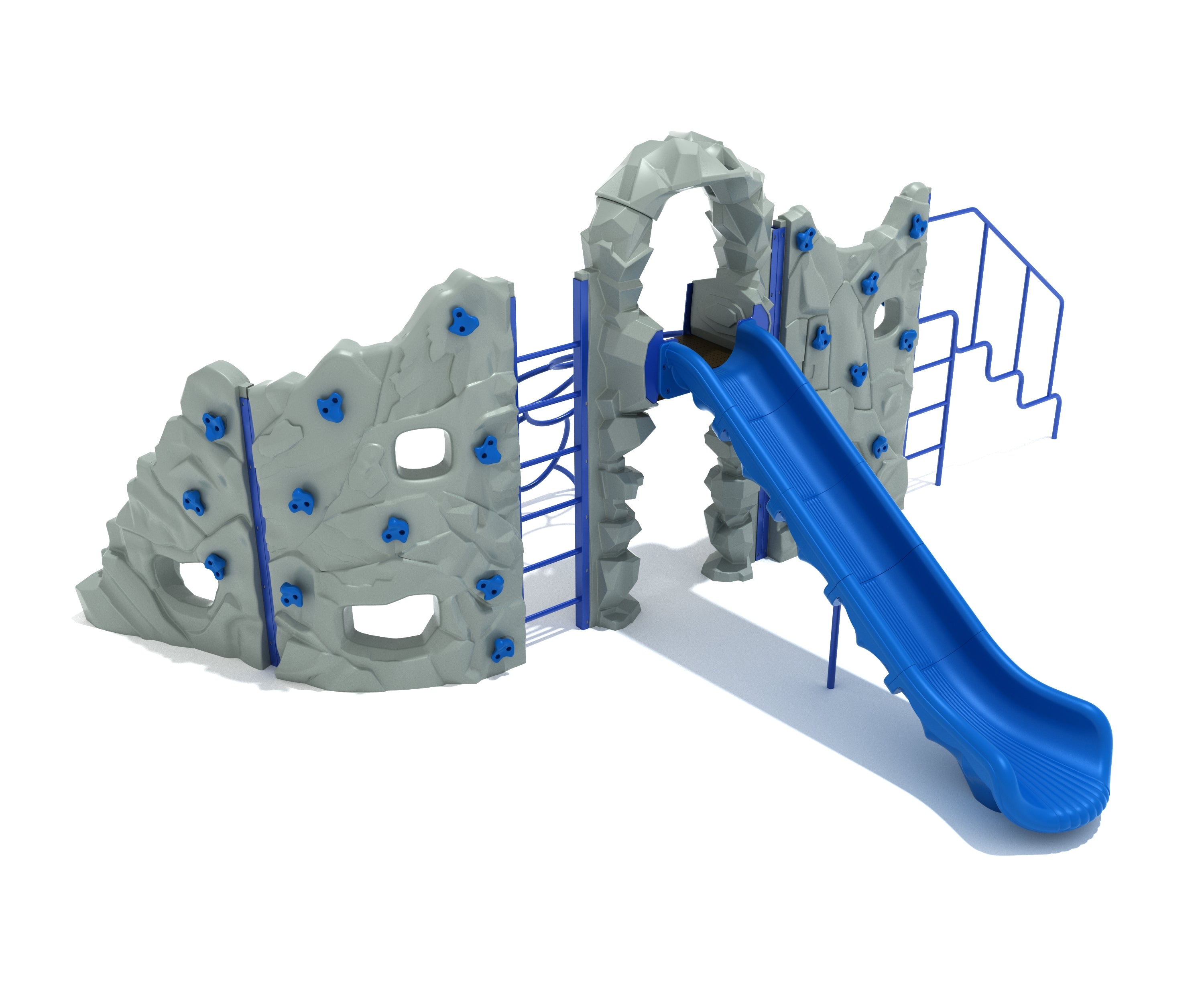 Craggy Summit Climbing Playground with Slide Front View