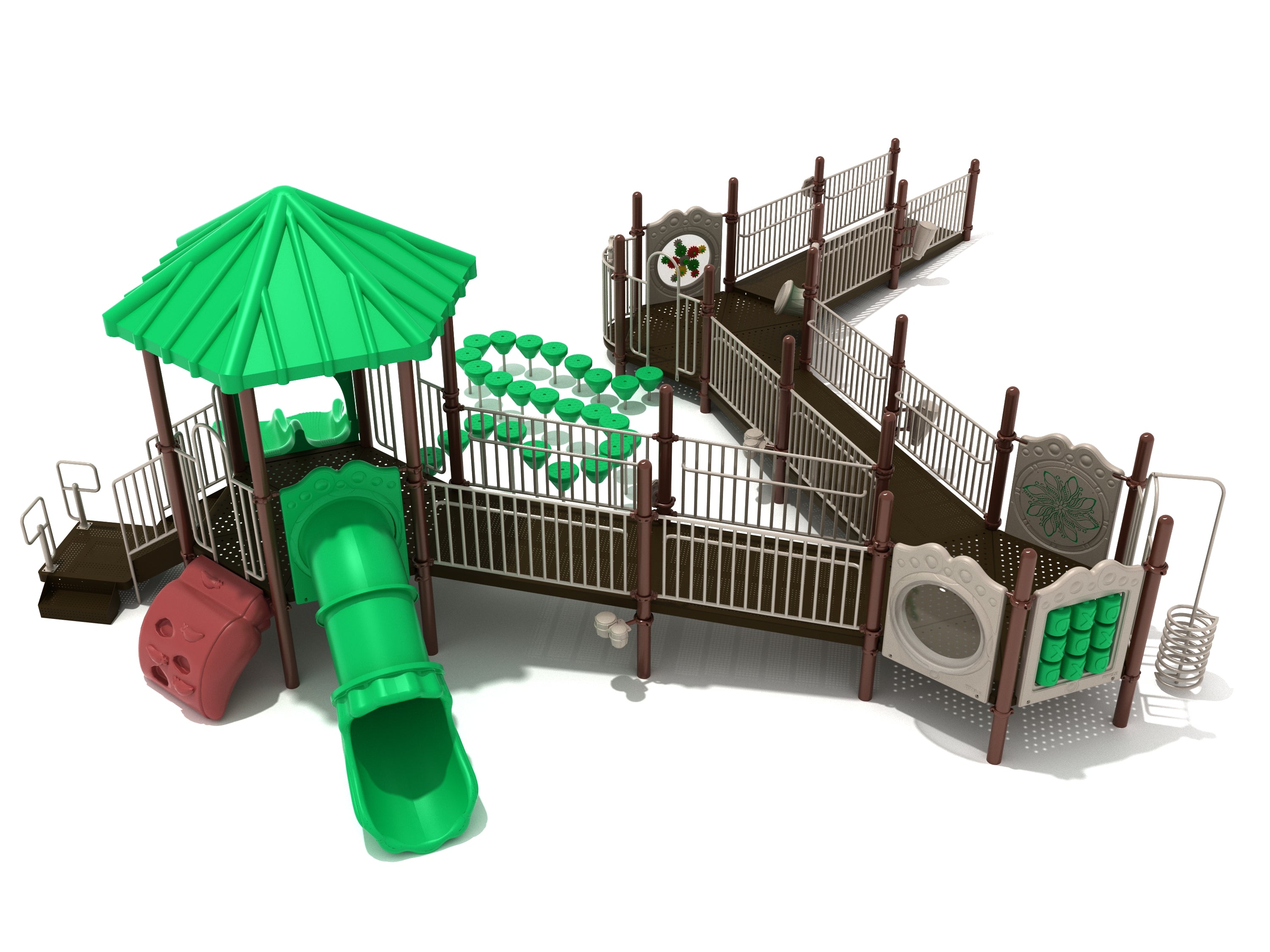 Charles Mound Fully Accessible Playground Top Side View