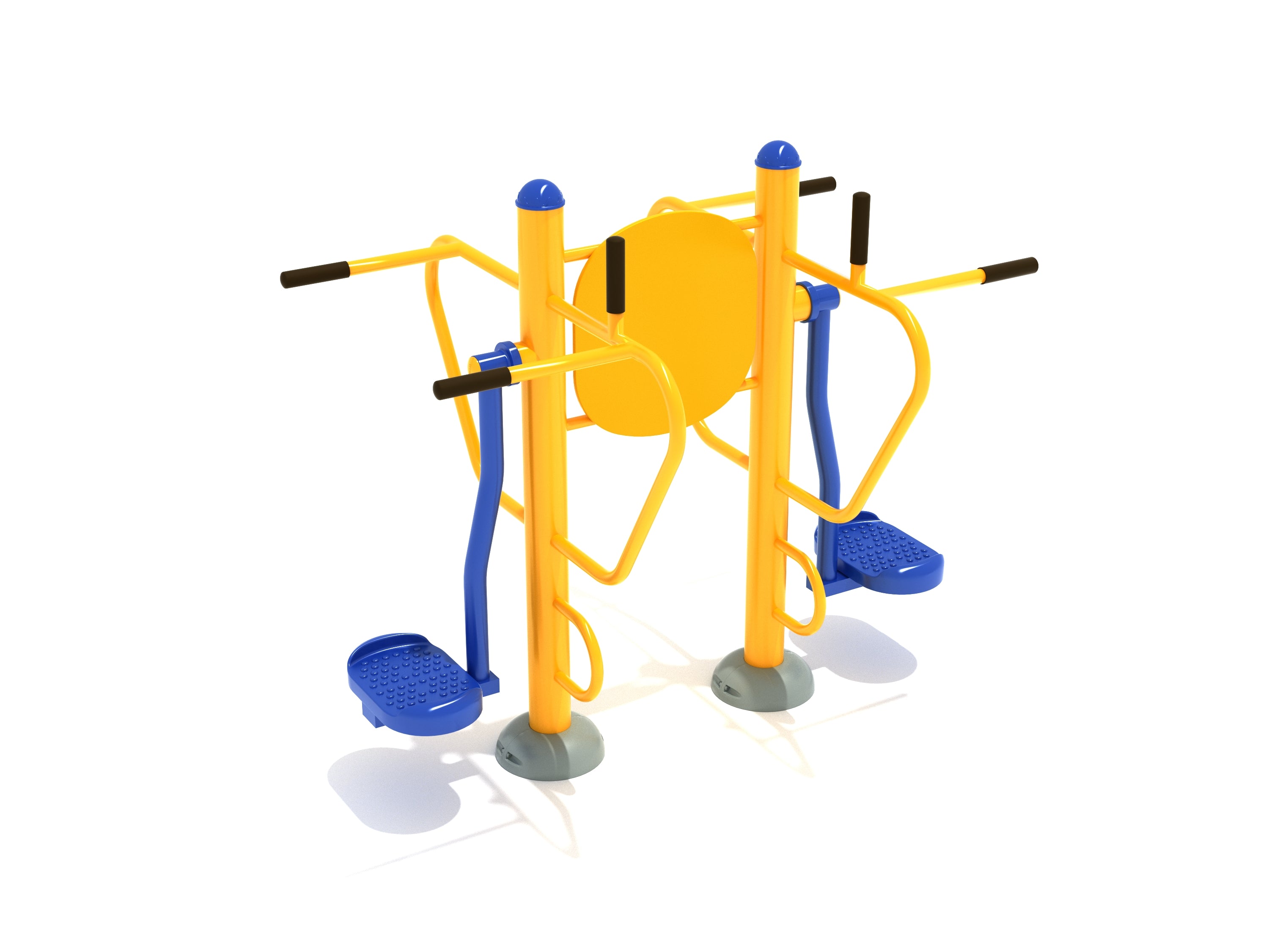 Double Station Pendulum Swing with Leg Lift Primary Colors