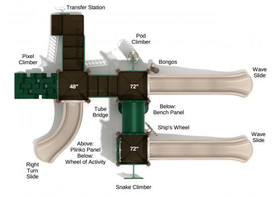Keystone Crossing Top View With Parts