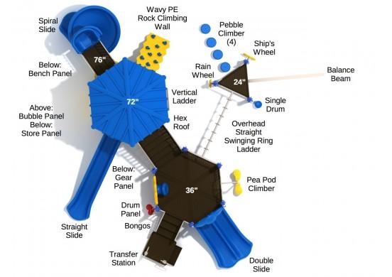 Antero Playground Top View With Parts
