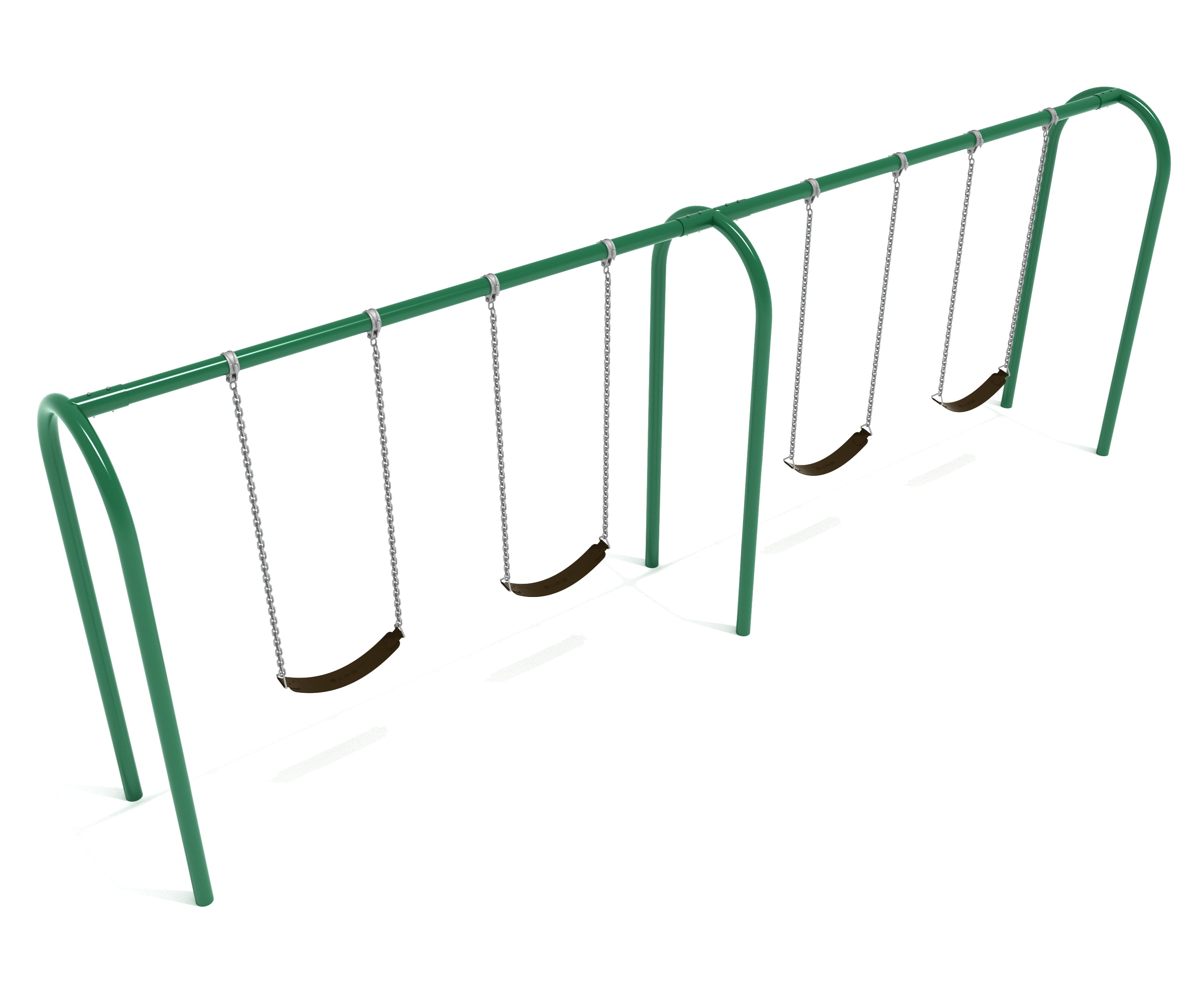 Arch Swing Frame - 2 Swings - 2 Bay Rainforest Green