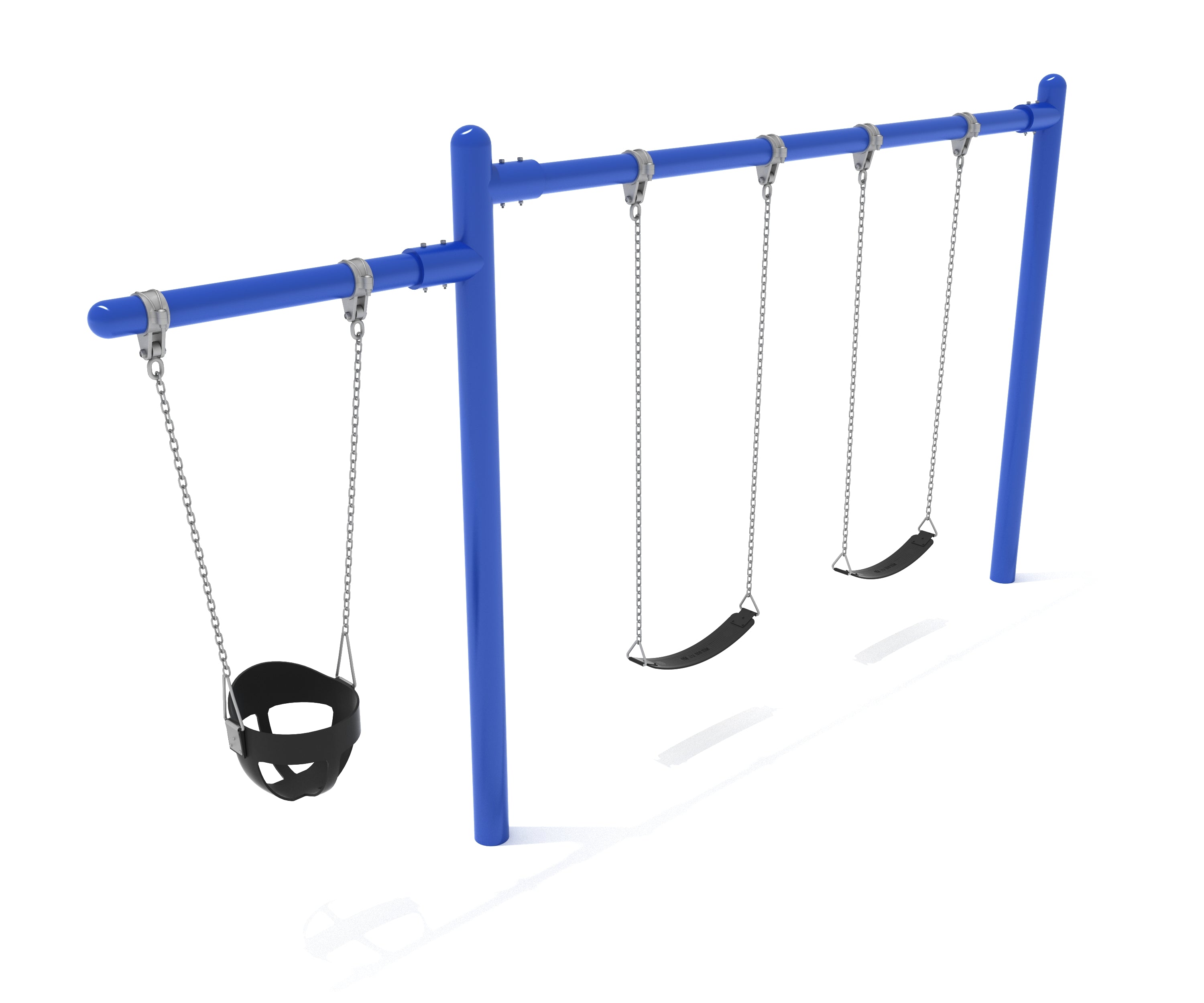 Cantilever Swing With Two Belts And One Bucket - Pacific Blue Color