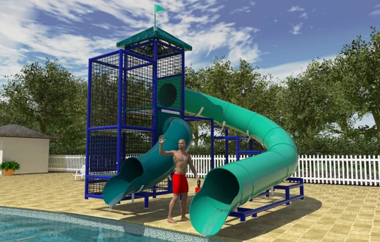 Water slide commercial on sale for sale