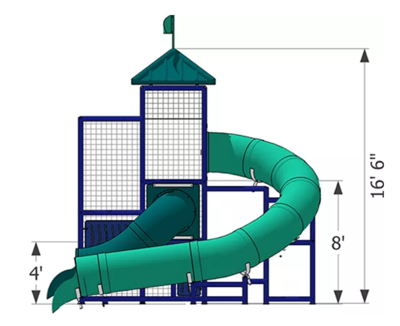 Commercial Water Slide 110 | WillyGoat Playground & Park Equipment