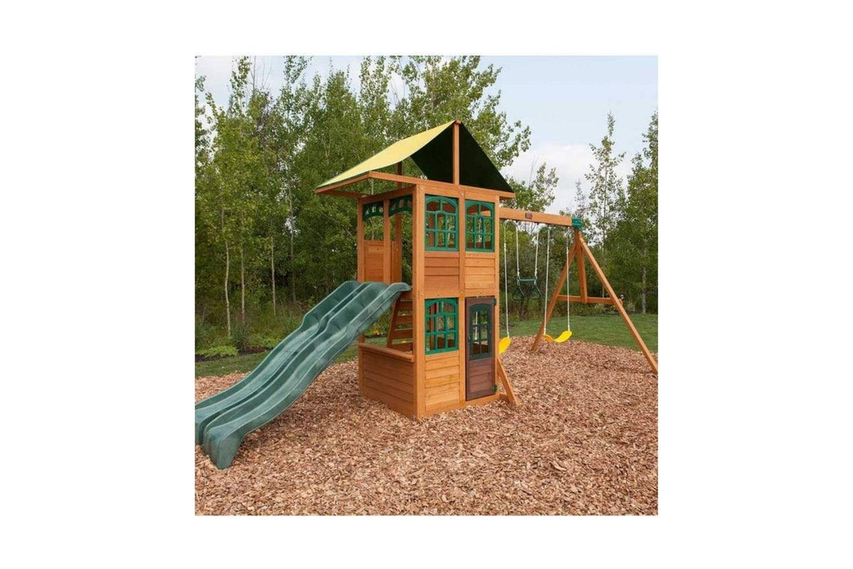 Treasure Cove Wooden Swing Set WillyGoat Playgrounds