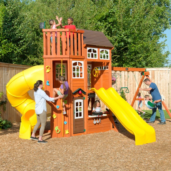 Lookout Extreme Wooden Swing Set / Play Set | WillyGoat Playground & Park Equipment