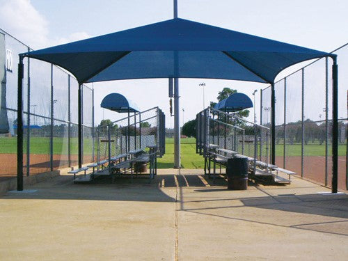 Hip Roof Shade Structure with 4 Posts and 12 Foot Entry