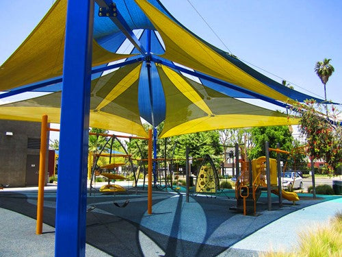 Super Span Multi-Level Multi-Panel Pyramid Shade Structure | WillyGoat Parks and Playgrounds