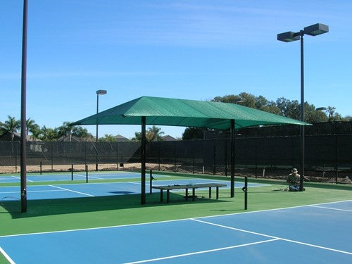 Hip Roof Shade Structure with 2 Posts