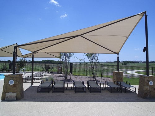 Wave Shade Structure with 4 Posts