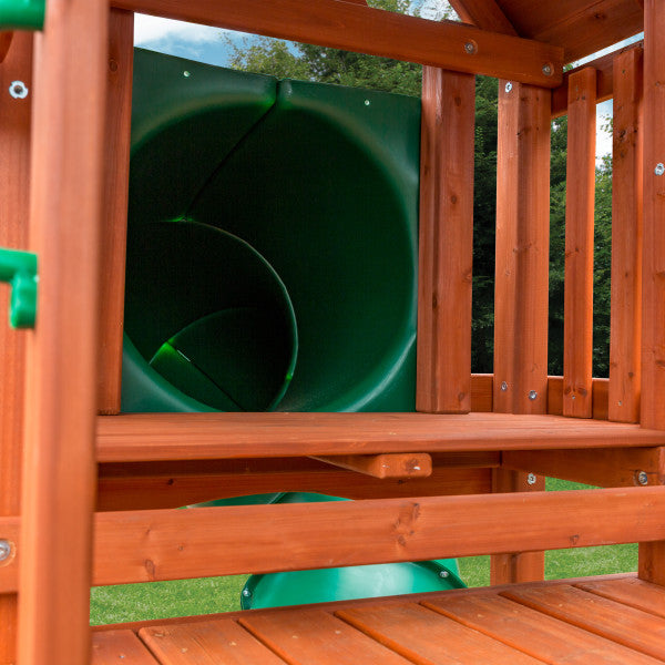 Nantucket Deluxe Wooden Swing Set | WillyGoat Playground & Park Equipment
